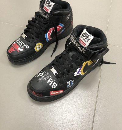 Supreme Nba Nike Air Force 1 Mid 07 Black 2018