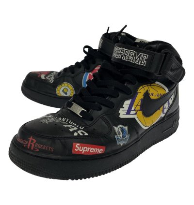Supreme Nba Nike Air Force 1 Mid 07 Black Size Us 9 0