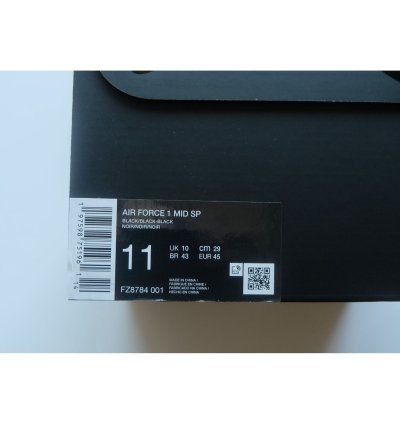 Supreme Nike Af1 Mid Air Force 1 Sp Shoes Mens Sz 11 Womens