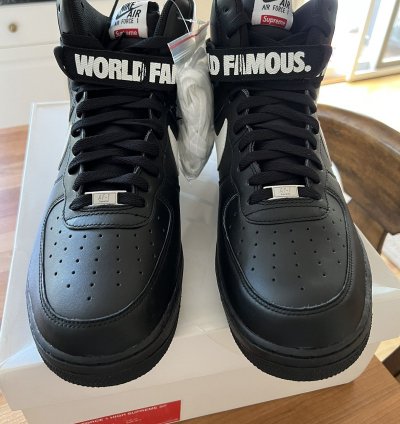 Supreme Nike Air Force 1 High World Famous Black