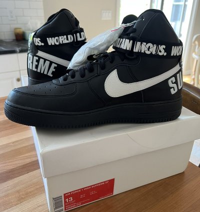 Supreme Nike Air Force 1 High World Famous Black