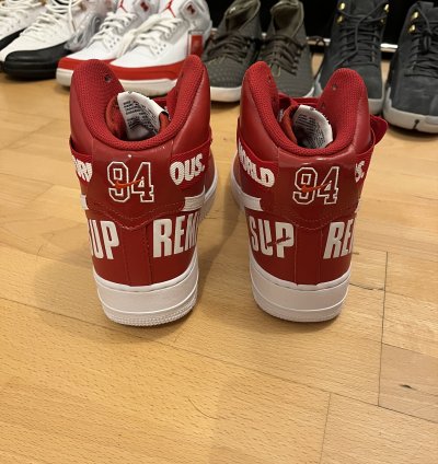 Supreme Nike Air Force 1 High World Famous Red 2014