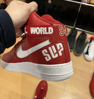 Supreme Nike Air Force 1 High World Famous Red 2014
