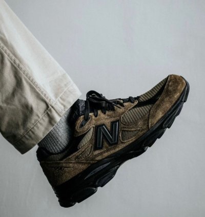 Newbalance 990v3 Jjjjound Brown Black Running Shoes