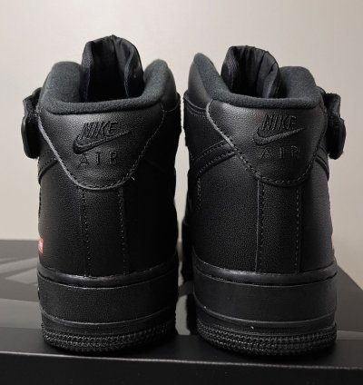 Supreme Nike Air Force 1 Mid Box Logo - Triple Black