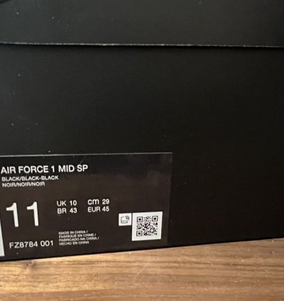 Supreme Nike Air Force 1 Mid Box Logo Triple Black 11