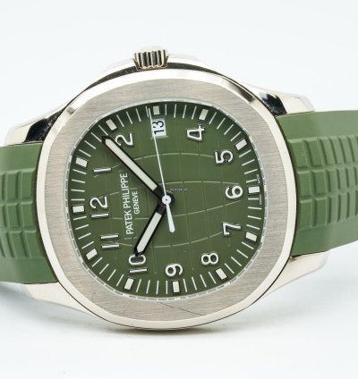 Patek Philippe Aquanaut 5168g-010 5168g White Gold Khaki Green 2021 Fa