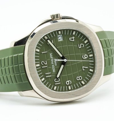 Patek Philippe Aquanaut 5168g-010 5168g White Gold Khaki Green 2021 Fa