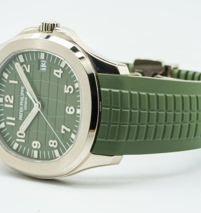 Patek Philippe Aquanaut 5168g-010 5168g White Gold Khaki Green 2021 Fa