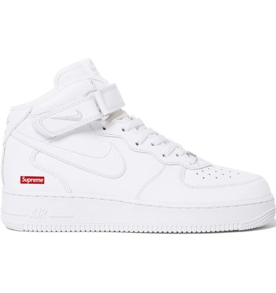 Supreme Nike Air Force 1 Mid Box Logo Triple White 11