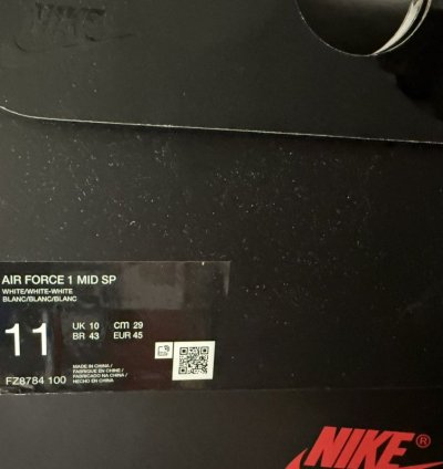 Supreme Nike Air Force 1 Mid Box Logo Triple White 11