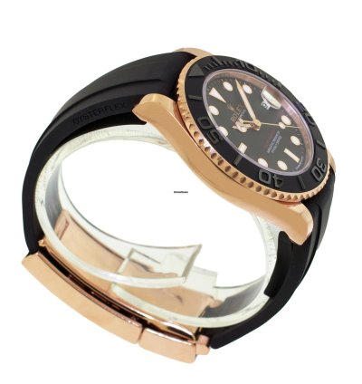 Rolex Yacht-master 37 37mm Rose Gold Black Dial Black Bezel 268655