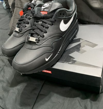 Supreme Nike Air Max 1 87 Sp Black White - Size 7