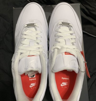 Supreme Nike Air Max 1 87 Sp Triple White - Size 9
