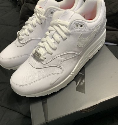 Supreme Nike Air Max 1 87 Sp Triple White - Size 9