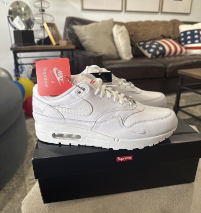 Supreme Nike Air Max 1 White ss25