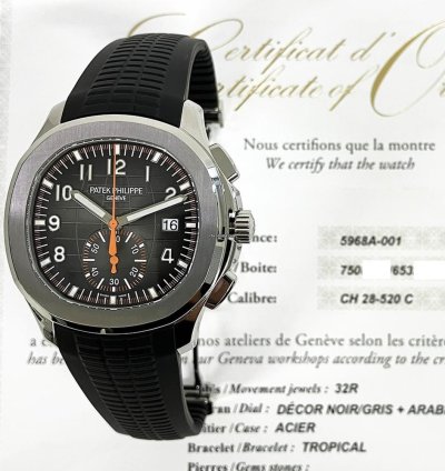 Patek Philippe Aquanaut 5968a-001 Aquanaut Chronograph 42 2mm Steel Case Mens Watch 2022