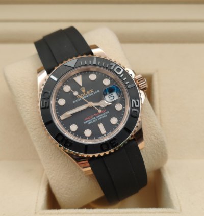 Rolex Yacht-master 40 126655 Gold Rose New 2024 Oysterflex Full Set
