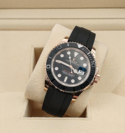 Rolex Yacht-master 40 126655 Gold Rose New 2024 Oysterflex Full Set
