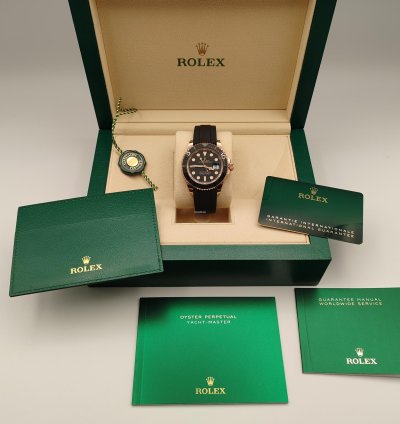 Rolex Yacht-master 40 126655 Gold Rose New 2024 Oysterflex Full Set