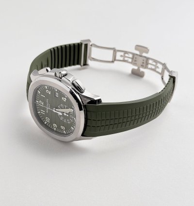 Patek Philippe Aquanaut 5968g-010 Chronograph White Gold Khaki Green 2022