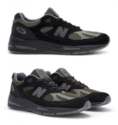 Newbalance X Stone Island 991v2 Black Grey Sneakers