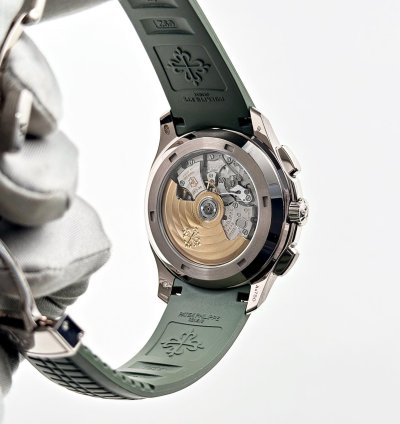 Patek Philippe Aquanaut 5968g-010 Chronograph White Gold Khaki Green Dial 2024