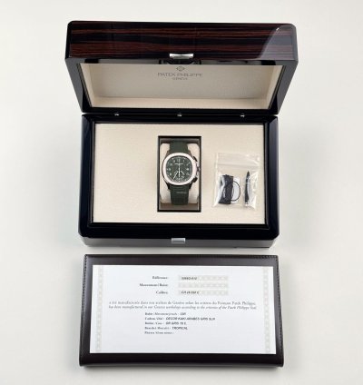 Patek Philippe Aquanaut 5968g-010 Chronograph White Gold Khaki Green Dial 2024