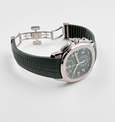 Patek Philippe Aquanaut 5968g-010 Chronograph White Gold Khaki Green Dial 2024