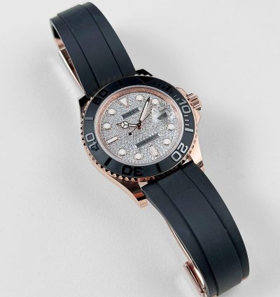 Rolex Yacht-master 40 126655 Rose Gold Pave Diamond Dial 2023