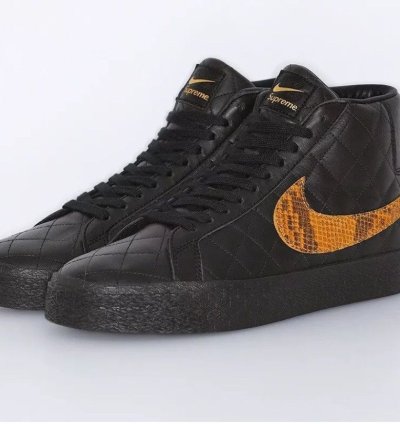 Supreme Nike Sb Blazer Mid Qs Black Size 10