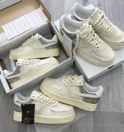 Nik E Air Force 1 Big Bang Chunky Lace Sneakers