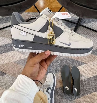 Nik E Air Force 1 Epic Grey Sneakers