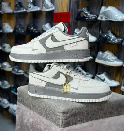 Nik E Air Force 1 Epic Grey Sneakers