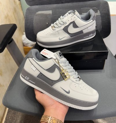Nik E Air Force 1 Epic Grey Sneakers