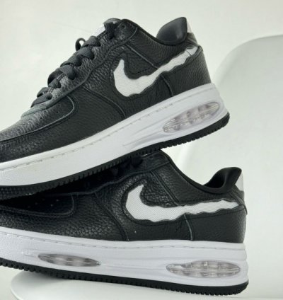Nik E Air Force 1 Low Evo Black White Sneakers