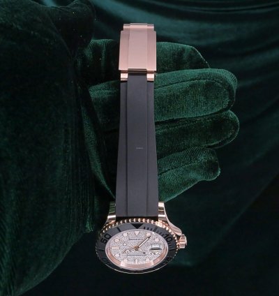 Rolex Yacht-master 40 2025 New Unworn Yacht Master Diamond Pave Dial Rose Gold Ceramic 126655-0005