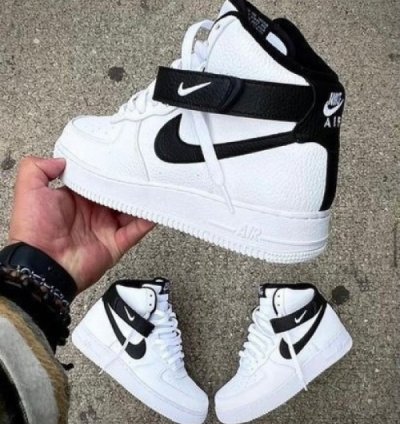 Nik E Air Force 1 Mid Utility White Basketball Sneakers