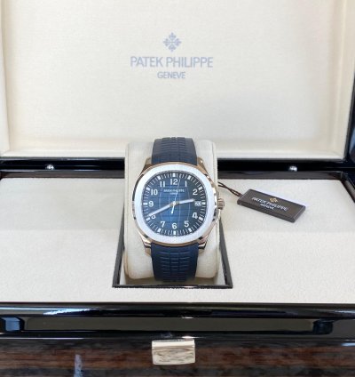 Patek Philippe Aquanaut Blue White Gold 2021 Full Set