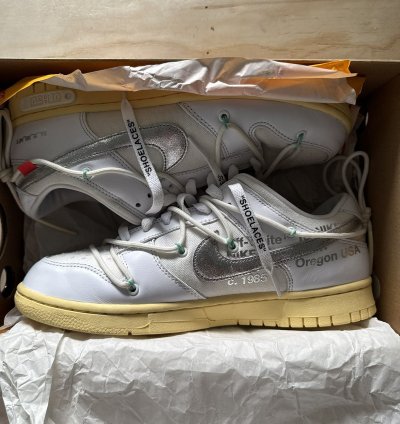 Nike Off-white Dunk Low Lot 01 Of 50 Shoes Size 9