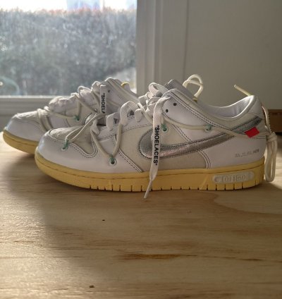 Nike Off-white Dunk Low Lot 01 Of 50 Shoes Size 9