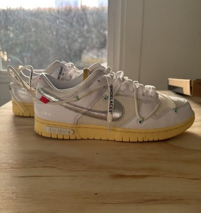 Nike Off-white Dunk Low Lot 01 Of 50 Shoes Size 9