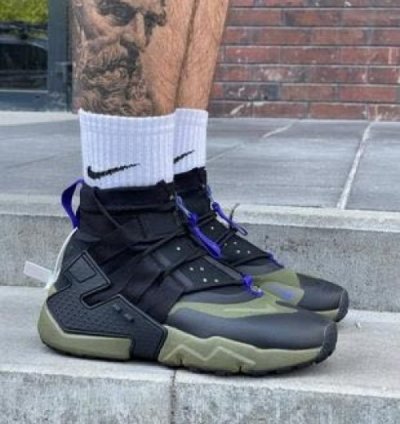 Nik E Air Huarache Gripp Green Black Sneakers