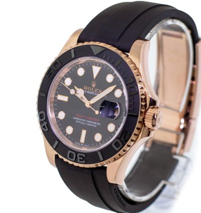 Rolex Yacht-master 40 40mm Rose Gold Black Dial Black Bezel 126655