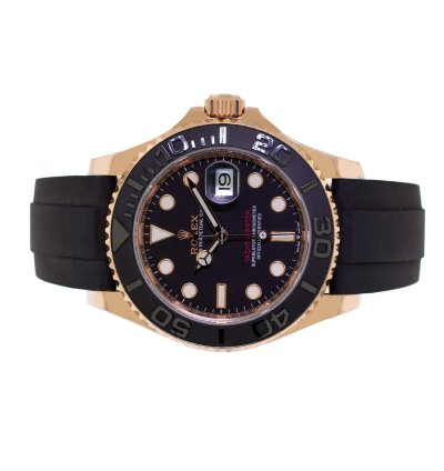 Rolex Yacht-master 40 40mm Rose Gold Black Dial Black Bezel 126655