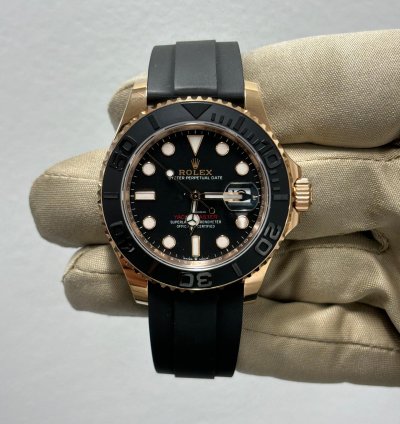 Rolex Yacht-master 40 40mm Rose Gold Oysterflex 126655 New 2023