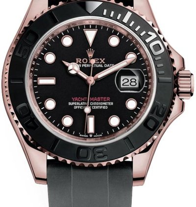 Rolex Yacht-master 40 40mm Rose Gold Oysterflex 126655 New 2023