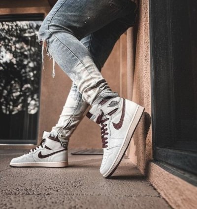 Nik E Air Jordan 1 High Ma Maniere Basketball Sneakers Semi Ua