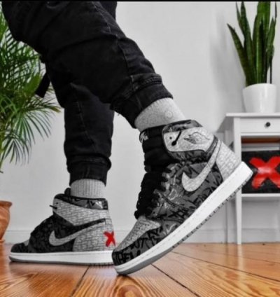 Nik E Air Jordan 1 High Rebellionaire Basketball Sneakers Semi Ua
