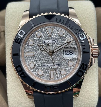 Rolex Yacht-master 40 Factory Paved Dial Unworn